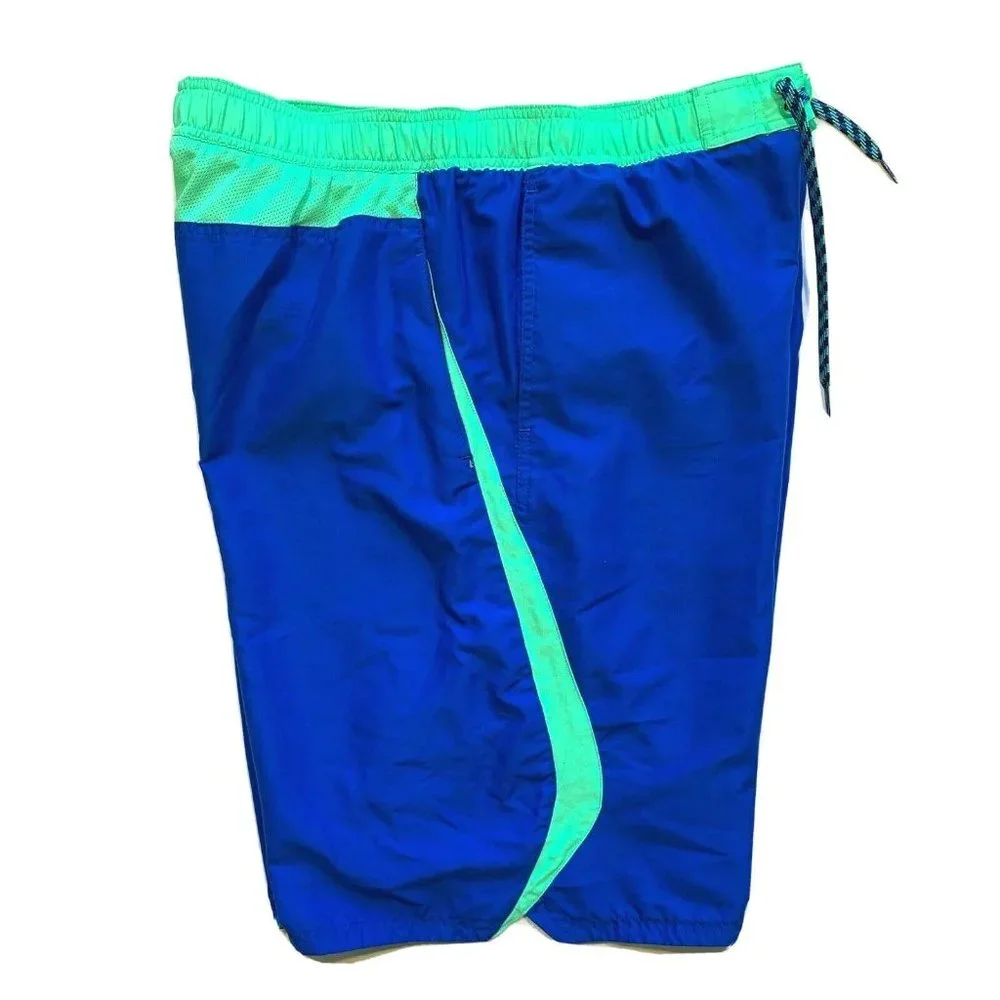 Nike Swim Trunks Board Shorts Mens Large Big Swoosh Mesh Brief‎ Color Block NEW